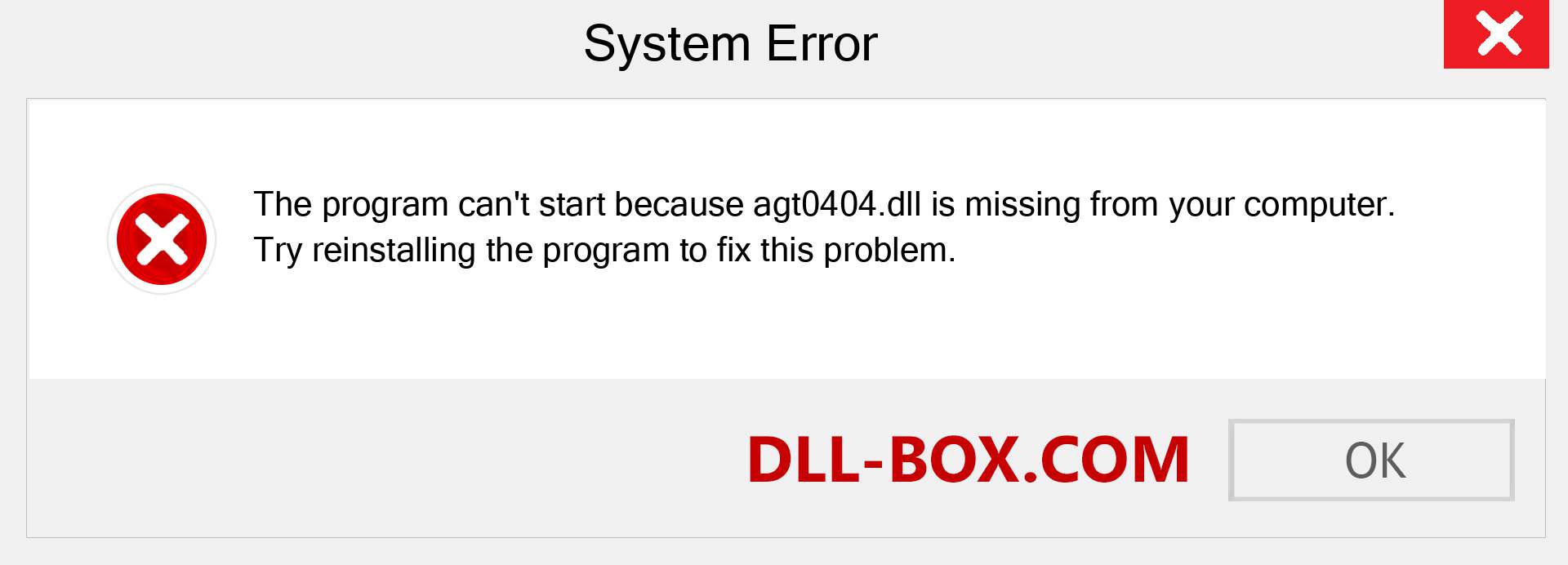 agt0404.dll file is missing?. Download for Windows 7, 8, 10 - Fix  agt0404 dll Missing Error on Windows, photos, images