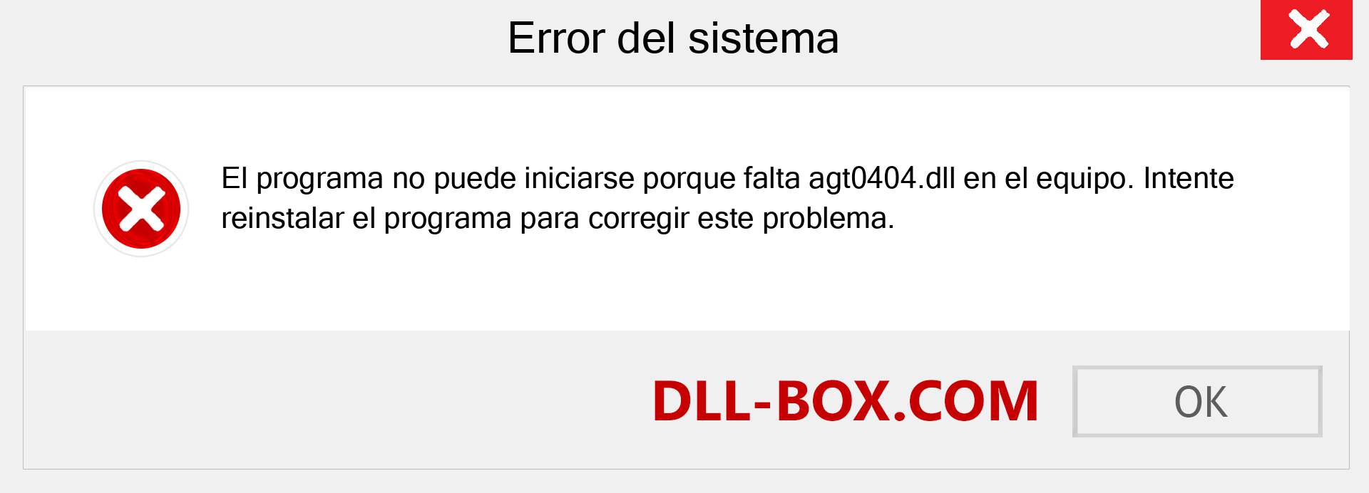 ¿Falta el archivo agt0404.dll ?. Descargar para Windows 7, 8, 10 - Corregir agt0404 dll Missing Error en Windows, fotos, imágenes