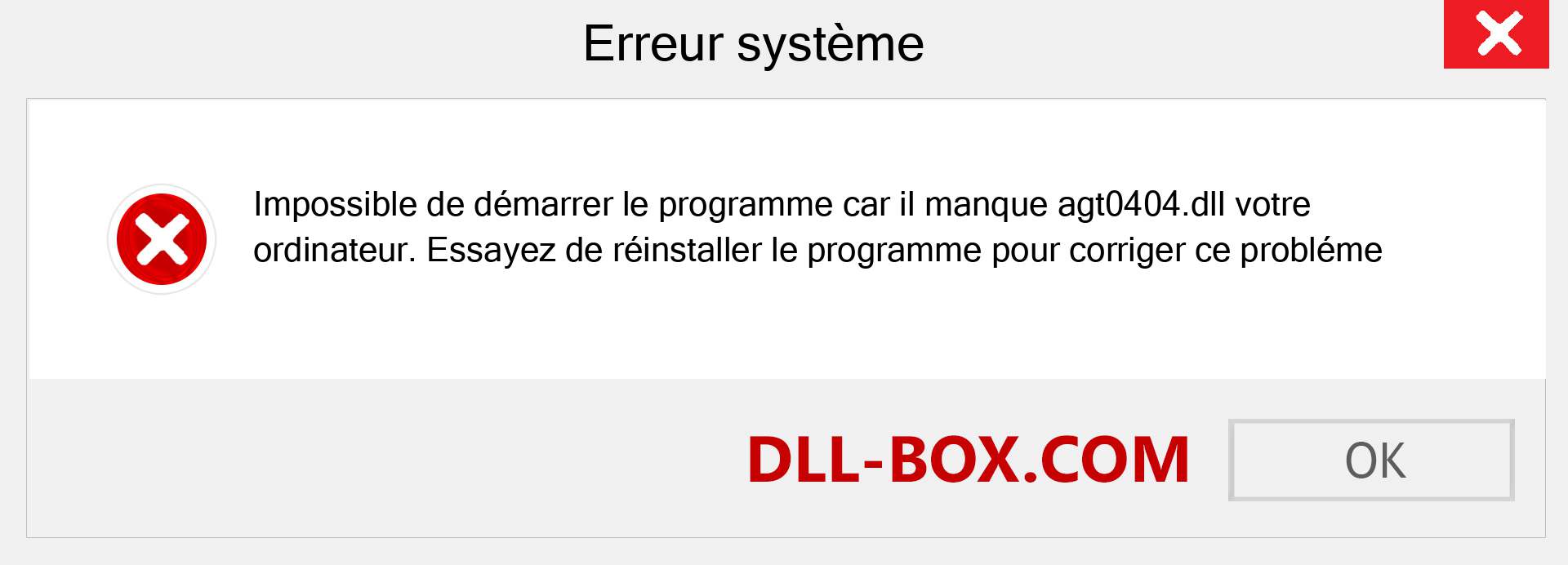 Le fichier agt0404.dll est manquant ?. Télécharger pour Windows 7, 8, 10 - Correction de l'erreur manquante agt0404 dll sur Windows, photos, images